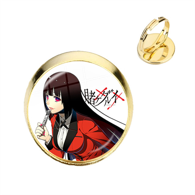 Pierścień Jabami Yumeko Kakegurui - rekwizyt do Cosplay z szklaną kopułą - Wianko - 11