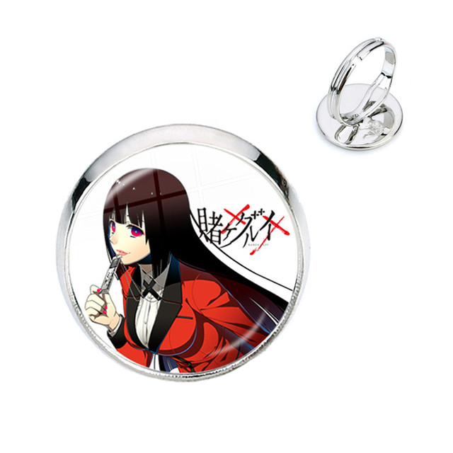 Pierścień Jabami Yumeko Kakegurui - rekwizyt do Cosplay z szklaną kopułą - Wianko - 2