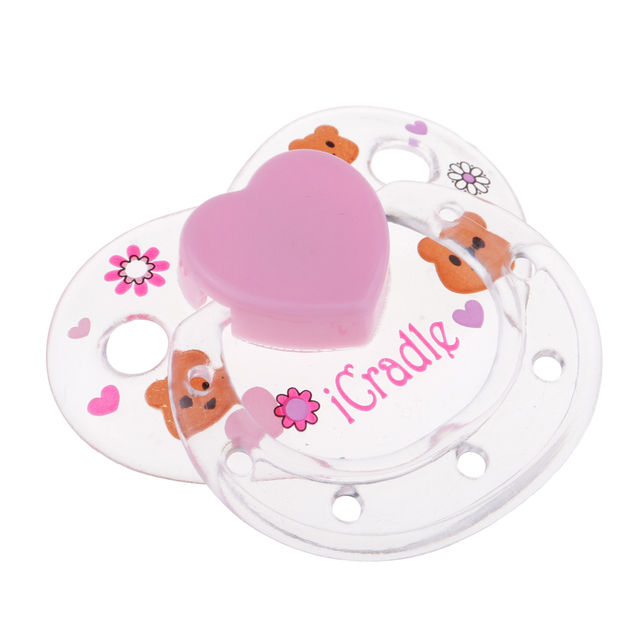 Magnetyczny smoczek Reborn ABS Dummy dla lalek - prezent urodzinowy dla dzieci - różowy i przezroczysty - Wianko - 4