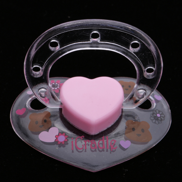 Magnetyczny smoczek Reborn ABS Dummy dla lalek - prezent urodzinowy dla dzieci - różowy i przezroczysty - Wianko - 5