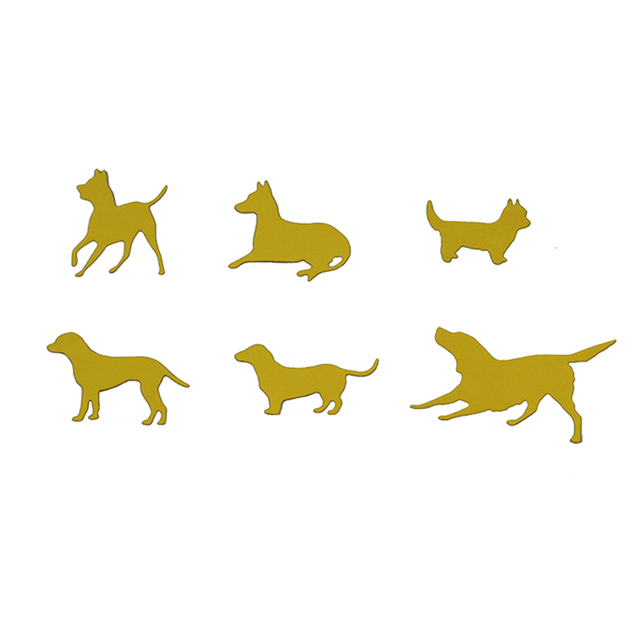 Śliczny pies - matryca do wycinania, 6 rodzajów wzorów wytłaczanych, do ozdobnych albumów i handmade kartek - Wianko - 3