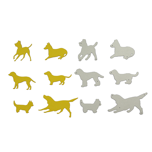 Śliczny pies - matryca do wycinania, 6 rodzajów wzorów wytłaczanych, do ozdobnych albumów i handmade kartek - Wianko - 1