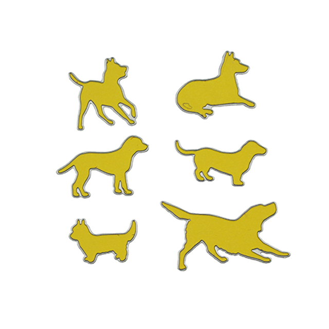 Śliczny pies - matryca do wycinania, 6 rodzajów wzorów wytłaczanych, do ozdobnych albumów i handmade kartek - Wianko - 2