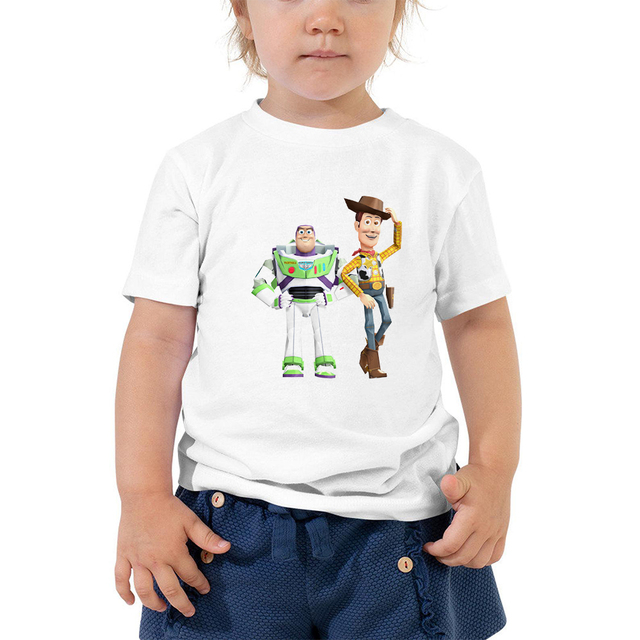 Koszulka Woody Toy Story dla chłopców, letnia moda dziecięca - Disney Harajuku - Wianko - 4