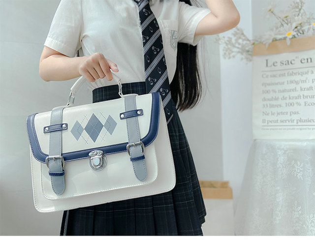 Plecak dziewczęcy w stylu japońskiego JK Lolita, idealny dla studentek, wykonany z sztucznej skóry - teczka na ramię do noszenia książek i przesyłek - Wianko - 17