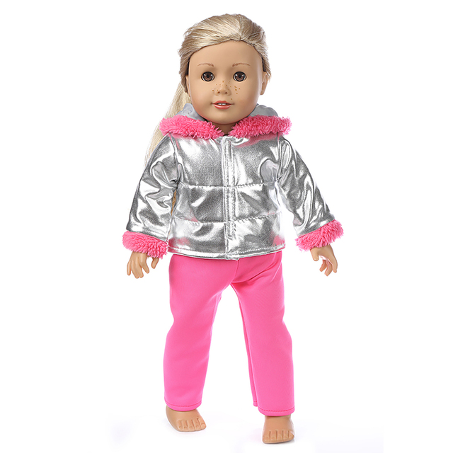 Nowa kurtka FashionDown 2021 - pasuje do ubranek dla lalki o wysokości 18 cali, boże narodzenie (tylko ubrania dla lalek) - Wianko - 2