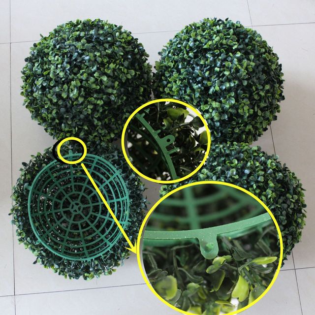 Sztuczna trawiasta piłka Milan zielona 8 rozmiar - idealna dekoracja do wnętrz - Wianko - 15