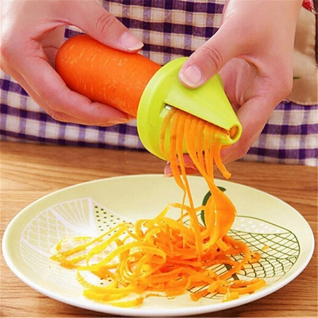 Przenośny Spiralizer do warzyw i owoców - obieraczka spiralna - idealna do marchewki i ziemniaków - Wianko - 5