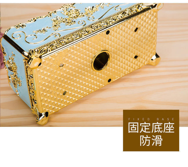 Pudełko na chusteczki salonu w stylu europejskim z szufladą - luksusowa dekoracja - Wianko - 14