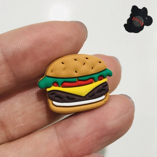 8 sztuk pcv naklejek magnetycznych na lodówkę, motyw: Cute Cartoon żywność - burger, biscuit - idealny prezent dla dzieci - Wianko - 7