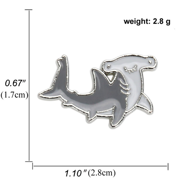 Delfin emaliowany broszka Cartoon - uroczy metalowy dodatek - Wianko - 7