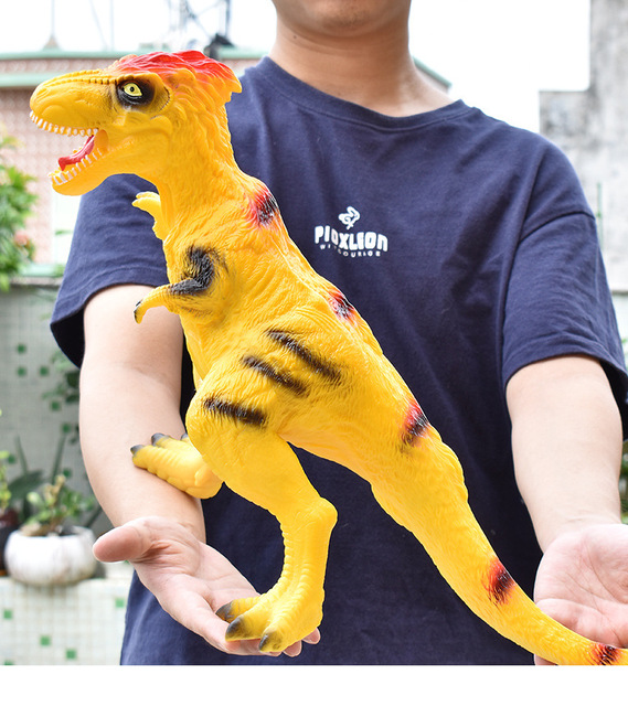 Duży model miękkiego dinozaura - Tyranozaur Rex, Velociraptor, jurajski świat, Park Shark (Figurki akcji) - Wianko - 15