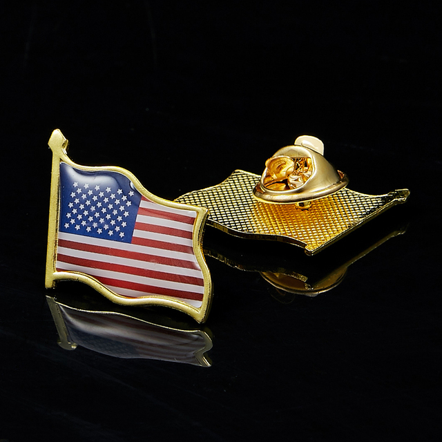 5 sztuk USA flagi klapy 3D styl macha odznaka flaga kraju przypinka biżuteria dekoracyjna - Wianko - 19