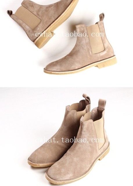 Buty sztyblety męskie w stylu vintage, wykonane z wysokiej jakości prawdziwej skóry, wzorowane na stylu Kanye Westa, rozmiar do 12.5 US - Wianko - 6