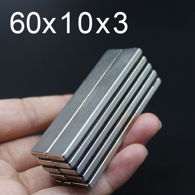 Magnes neodymowy N35 NdFeB o wymiarach 60x10x3 mm - super mocny, okrągły, stały, tarcza - Wianko - 3