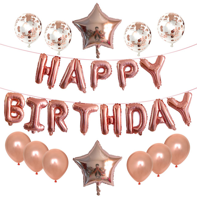 Balonowe zestawy litery różowe złoto: alfabet Baby Shower, dekoracje urodzinowe - Wianko - 2