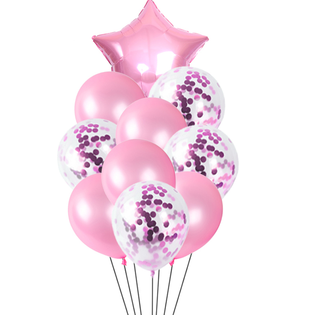 10 sztuk dekoracyjnych balonów ślubnych i urodzinowych, oświetlonych pięcioramienną gwiazdą, złoto-szampańskich, 12 cali - Wianko - 2