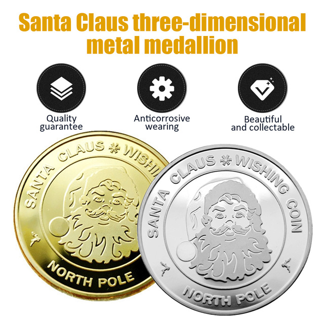Mikolaj - kolekcjonerskie pozłacane monety biegun północny - prezent świąteczny Coin2022 - Wianko - 3
