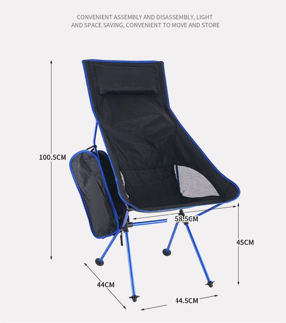 Krzesło wędkarskie składane z lekkiego aluminium do turystyki, pikników i grillowania - Wianko - 9