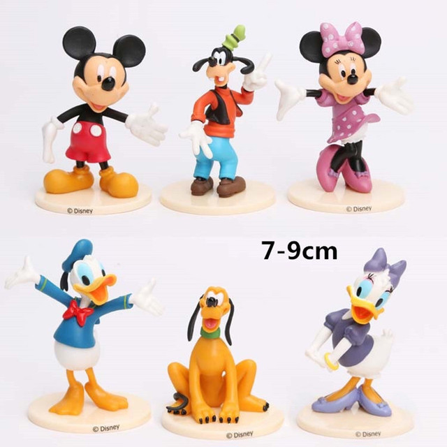 6 sztuk/zestaw figurki PVC Disney Mickey Mouse, Minnie, kaczor Donald i Goofy - lalki dekoracyjne dla dzieci - Wianko - 14