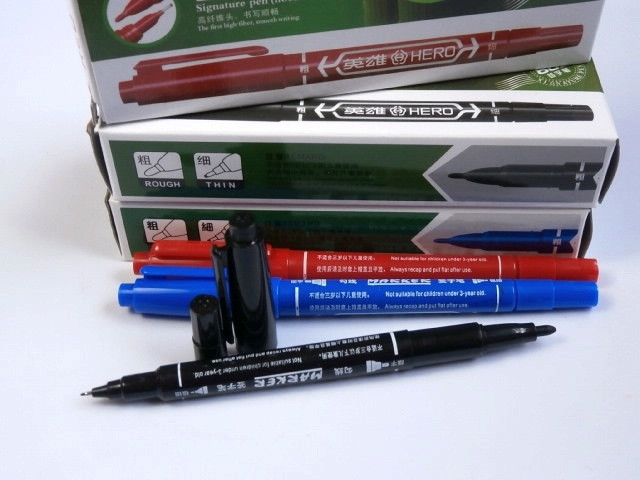 Wodoodporny długopis z podwójną funkcją pisania i stalówką 0.5/1.0mm - atrament wysokiej jakości - Wianko - 3