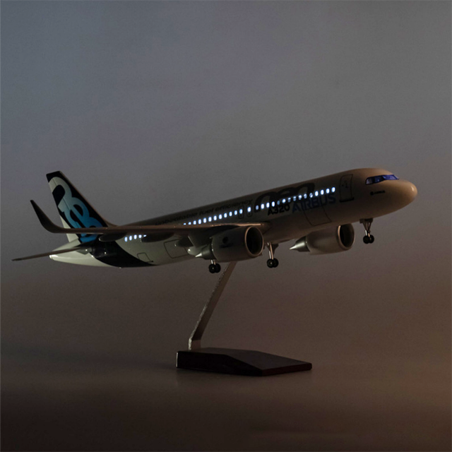 Model samolotu 320NEO A320 NEO Air Airlines 1/80 skala, 47CM, zestaw do lądowania z oświetleniem i kołami - Wianko - 9