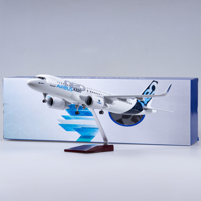 Model samolotu 320NEO A320 NEO Air Airlines 1/80 skala, 47CM, zestaw do lądowania z oświetleniem i kołami - Wianko - 15