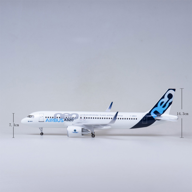 Model samolotu 320NEO A320 NEO Air Airlines 1/80 skala, 47CM, zestaw do lądowania z oświetleniem i kołami - Wianko - 6