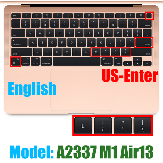 Ochronna folia klawiatury do Macbook Air13 M1 chipowa obudowa silikonowa 13.3Air A2337 Release2020 - Wianko - 32
