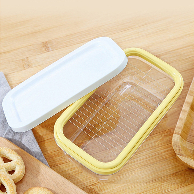 Pudełko ceramiczne do pieczenia masła z pokrywką, z drutem do cięcia i nożem, taca serowa - Wianko - 8