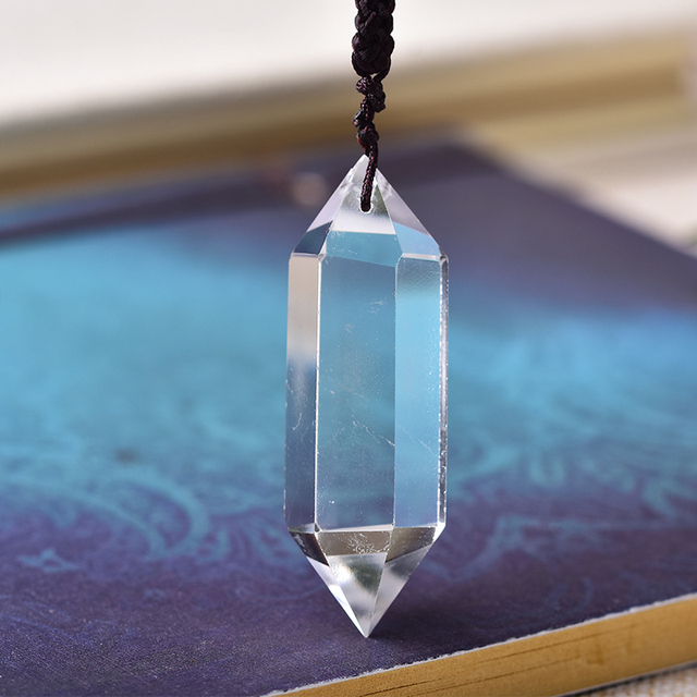 Wisiorek z naturalnym kryształem - biżuteria podwójnie zakończona, uzdrawiający punkt, pamiątka dla mężczyzn i kobiet - Wianko - 5