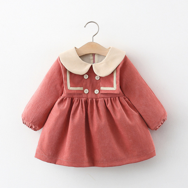 Aksamitna sukienka dla noworodka dziewczynki na 1. urodziny, idealna na zimę - Wianko - 6
