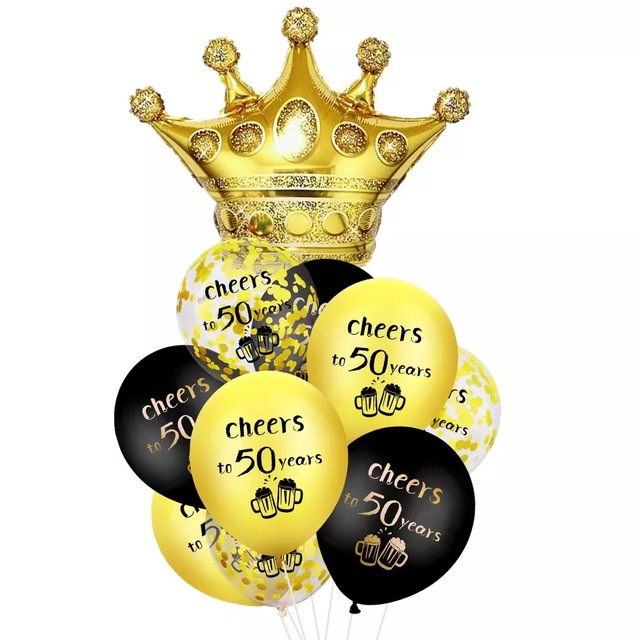10 złotych balonów do urodzin CHEERS, 12 cali, idealne na imprezę 18, 30, 40, 50 rocznicę (zestaw 10 sztuk) - Wianko - 3