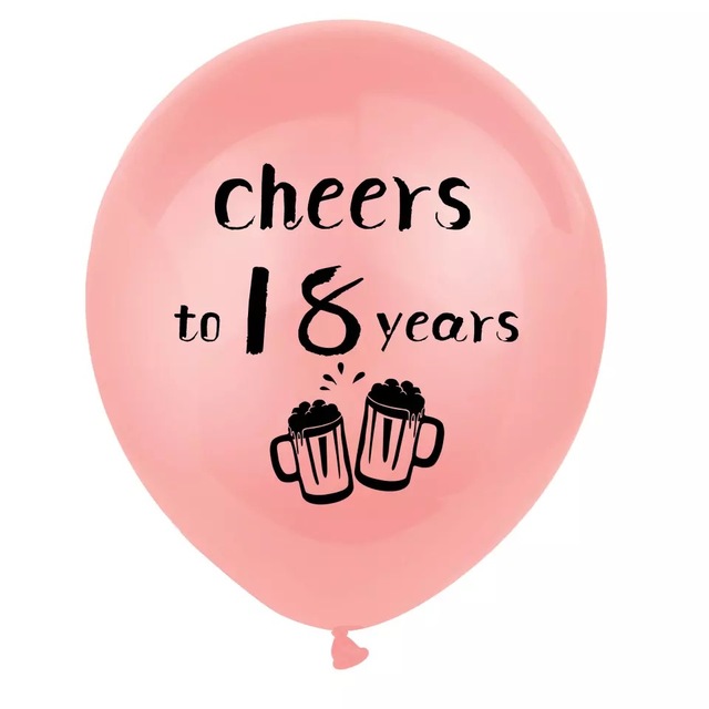 10 złotych balonów do urodzin CHEERS, 12 cali, idealne na imprezę 18, 30, 40, 50 rocznicę (zestaw 10 sztuk) - Wianko - 10