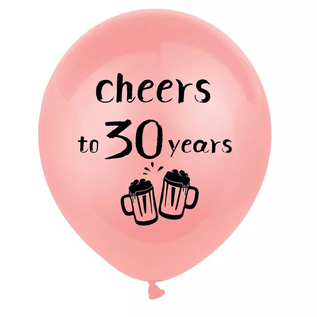 10 złotych balonów do urodzin CHEERS, 12 cali, idealne na imprezę 18, 30, 40, 50 rocznicę (zestaw 10 sztuk) - Wianko - 11
