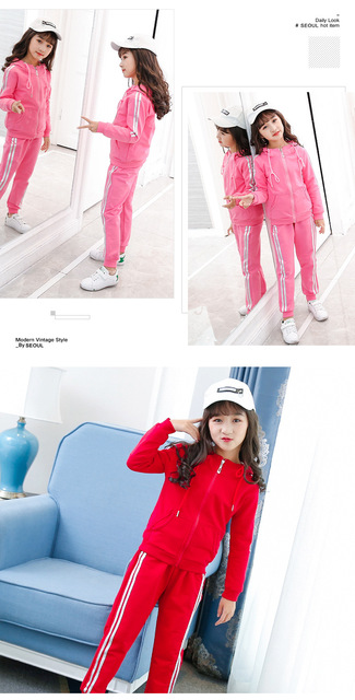 Koreański sweter w kolorze czerwono-różowym dla małych dziewcząt, dwuczęściowy, dla wieku od 0 do 6 lat, z bawełny, stylizowany na kombinezon - Wianko - 3