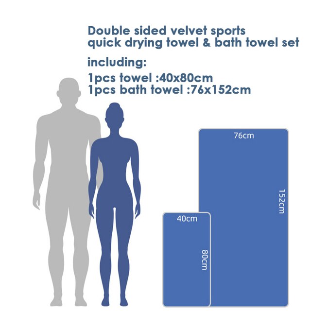 Ręczniki kąpielowe z mikrofibry - szybkoschnące, dwustronne, chłonne, przenośne, idealne do fitnessu i pływania na zewnątrz - Wianko - 3
