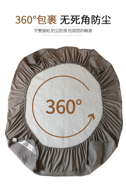 Pikowany materac wodoodporny, elastyczna narzuta Solid Color, ochraniacz na materac łóżko, gruba miękka podkładka 140x200 cm - Wianko - 12