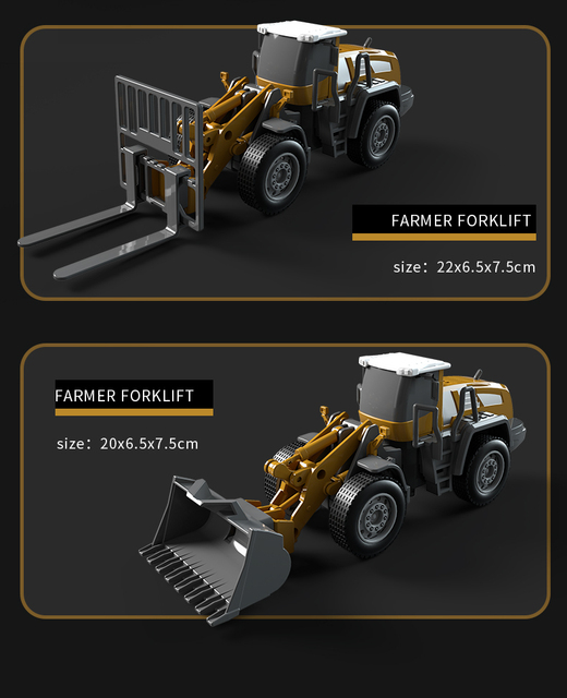 Chłopiec - samochody zabawkowe - ciężarówki - koparka - edukacyjne - prezenty dla dzieci - model symulacyjny diecast - Wianko - 11