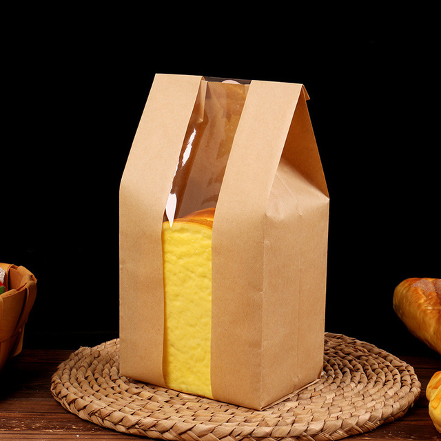 Opakowanie do pieczenia chleba - 50 sztuk papierowych toreb pakowych z przezroczystym okienkiem dla Wedding Party - Wianko - 7