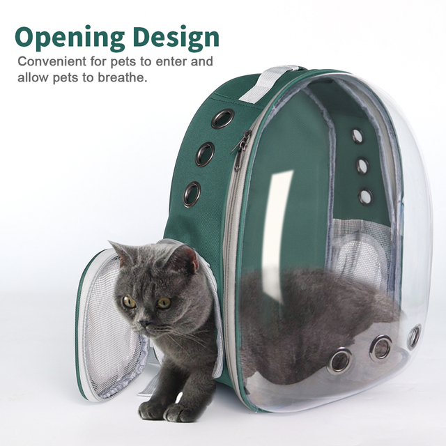 Torba przewoźna dla kota i małego psa - worek przezroczysty z oddychającym materiałem, astronautyczny styl kotów w klatce - Wianko - 35