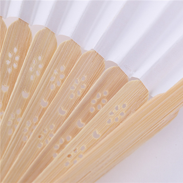 Wachlarz składany papierowy w chińskim stylu z uchwytem bambusowym - dekoracja ślubna, mężczyźni, vintage, wielokolorowy - Wianko - 5
