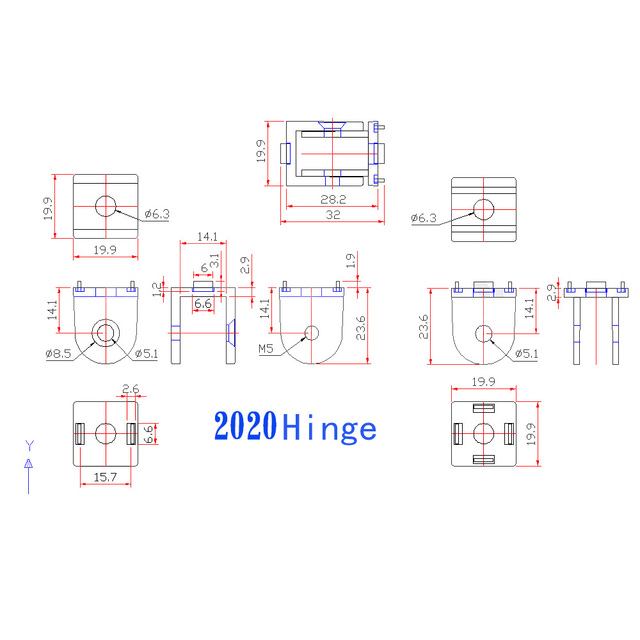 2 sztuki aluminiowego zawiasu ze stopu cynku do regulacji kąta w profilach aluminiowych serii 20/30/40 - Wianko - 5