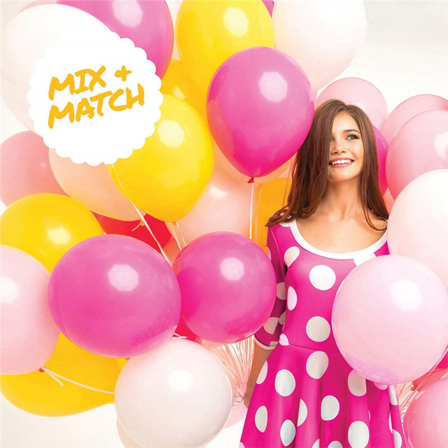 Zestaw 10/20 złotych, czarnych, różowych lateksowych balonów, idealnych do dekoracji na urodziny, przyjęcia ślubne, balony urodzinowe dla dziewczyn - Wianko - 2