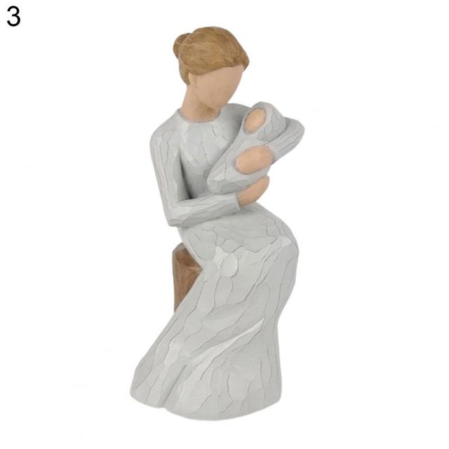 Figurka ręcznie malowana w stylu matki z motywem wierzby - delikatny, niezapomniany posąg do dekoracji pokoju - Wianko - 14
