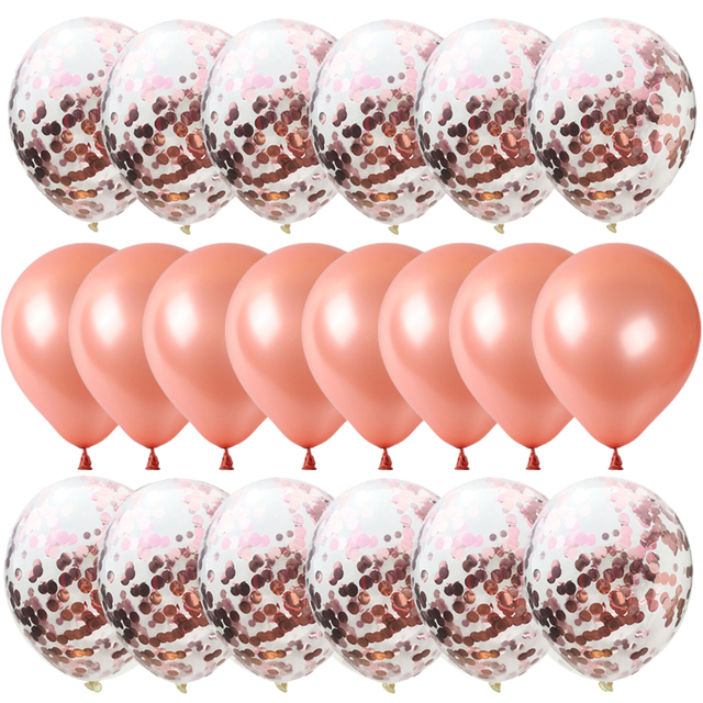 20 sztuk 12 cal złoty czarny różowy lateksowe balony ślub dekoracje świąteczne dla dzieci - Wianko - 6