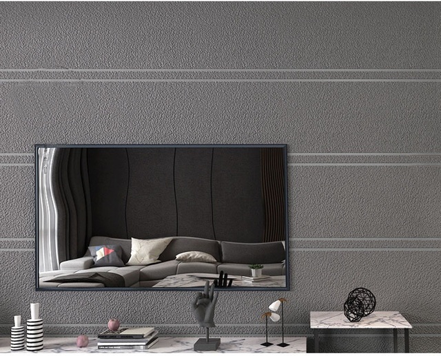 Tapeta zamszowa włóknina 3D - nowoczesne paski na ścianę w roli do salonu i tła telewizyjnego - Wianko - 2