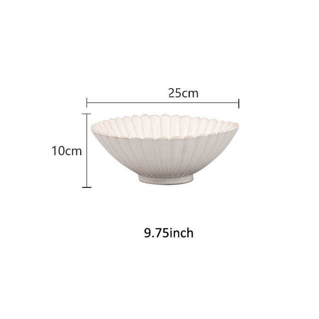 Zestaw stołowy talerze ceramiczne japońskie płytkie biel glazurowane (z salaterkami, łyżkami)- domowy i hotelowy - Wianko - 13