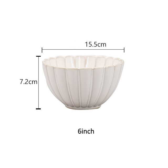 Zestaw stołowy talerze ceramiczne japońskie płytkie biel glazurowane (z salaterkami, łyżkami)- domowy i hotelowy - Wianko - 11