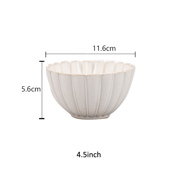 Zestaw stołowy talerze ceramiczne japońskie płytkie biel glazurowane (z salaterkami, łyżkami)- domowy i hotelowy - Wianko - 12